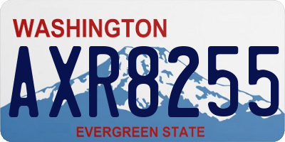 WA license plate AXR8255