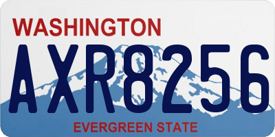 WA license plate AXR8256