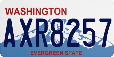 WA license plate AXR8257