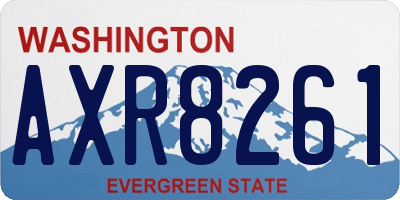 WA license plate AXR8261