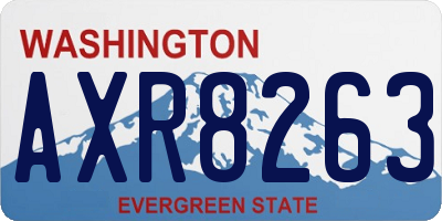 WA license plate AXR8263