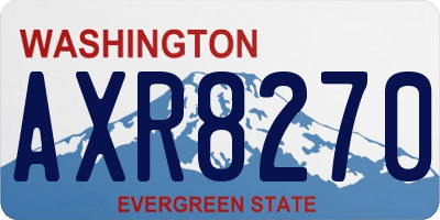 WA license plate AXR8270