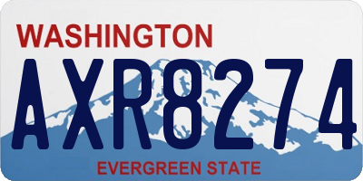 WA license plate AXR8274