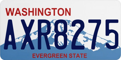 WA license plate AXR8275