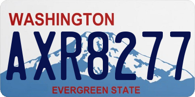 WA license plate AXR8277