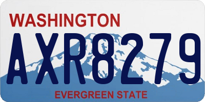 WA license plate AXR8279