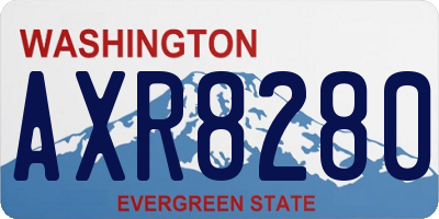 WA license plate AXR8280