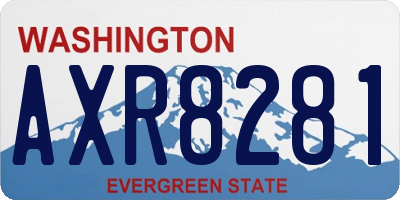 WA license plate AXR8281