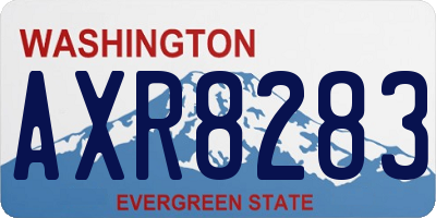WA license plate AXR8283