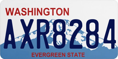 WA license plate AXR8284