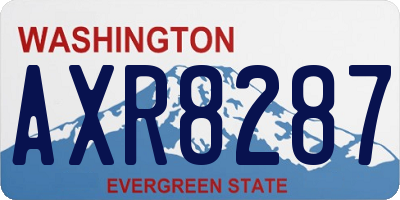 WA license plate AXR8287