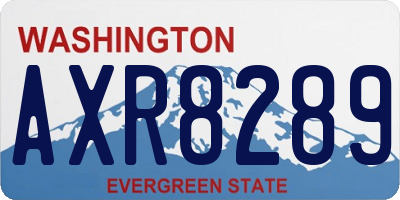 WA license plate AXR8289