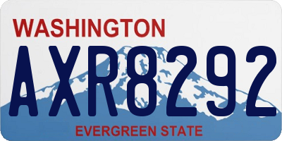 WA license plate AXR8292