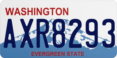 WA license plate AXR8293