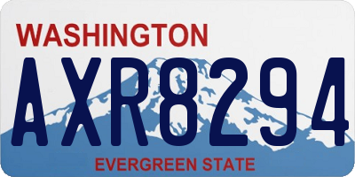 WA license plate AXR8294