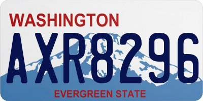 WA license plate AXR8296