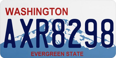 WA license plate AXR8298