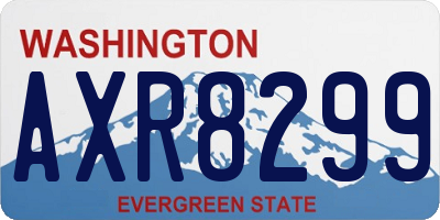 WA license plate AXR8299