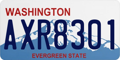WA license plate AXR8301