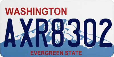 WA license plate AXR8302