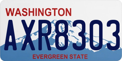 WA license plate AXR8303