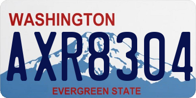 WA license plate AXR8304