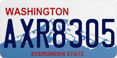 WA license plate AXR8305