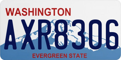 WA license plate AXR8306
