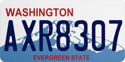 WA license plate AXR8307