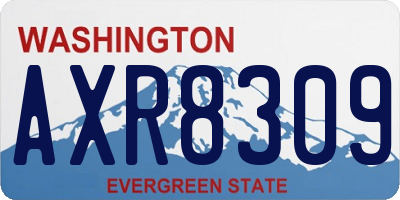 WA license plate AXR8309