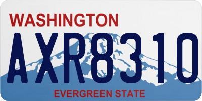WA license plate AXR8310