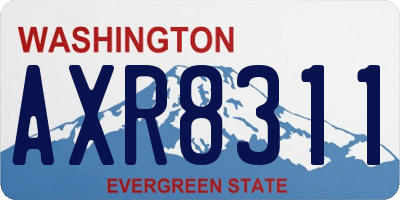 WA license plate AXR8311
