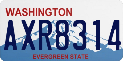 WA license plate AXR8314