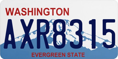 WA license plate AXR8315