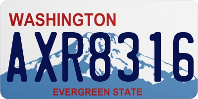 WA license plate AXR8316