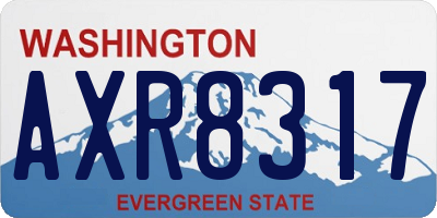 WA license plate AXR8317