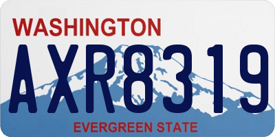 WA license plate AXR8319