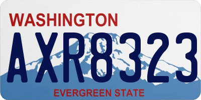 WA license plate AXR8323