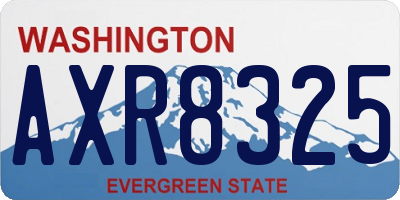 WA license plate AXR8325