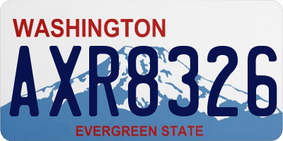 WA license plate AXR8326