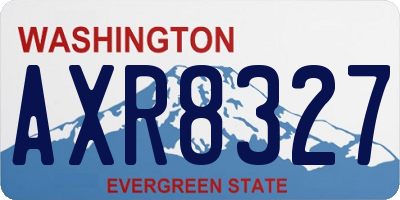 WA license plate AXR8327