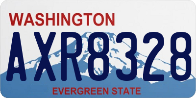WA license plate AXR8328