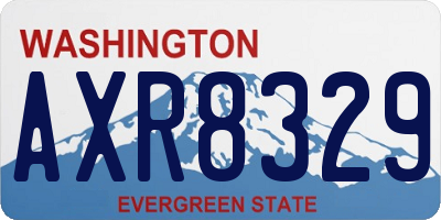 WA license plate AXR8329