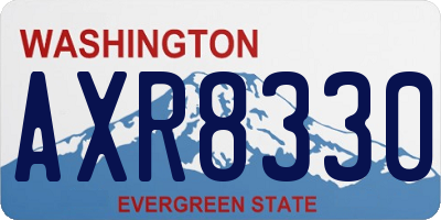 WA license plate AXR8330