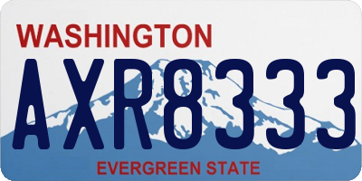 WA license plate AXR8333