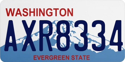 WA license plate AXR8334
