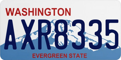 WA license plate AXR8335