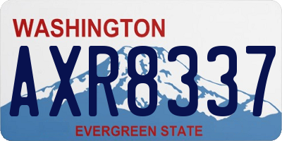 WA license plate AXR8337