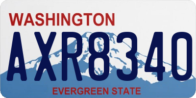 WA license plate AXR8340