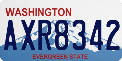 WA license plate AXR8342